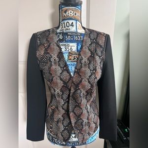 Ellen Tracy Snake Print Blazer
